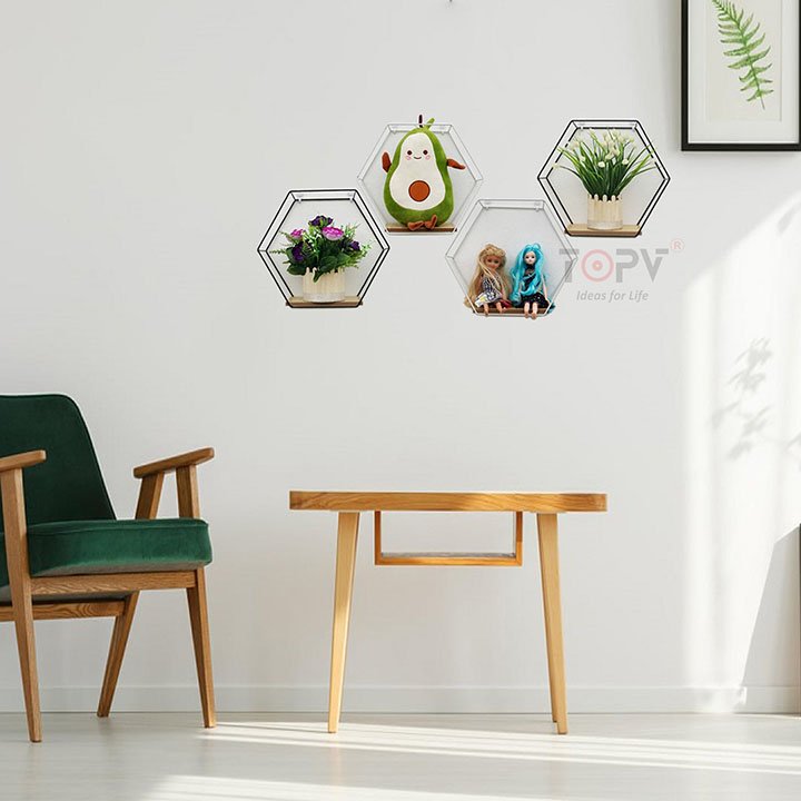 Kệ sắt trang trí phòng khách