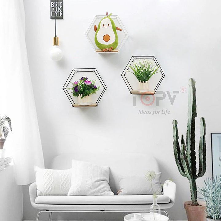 Kệ sắt trang trí phòng khách