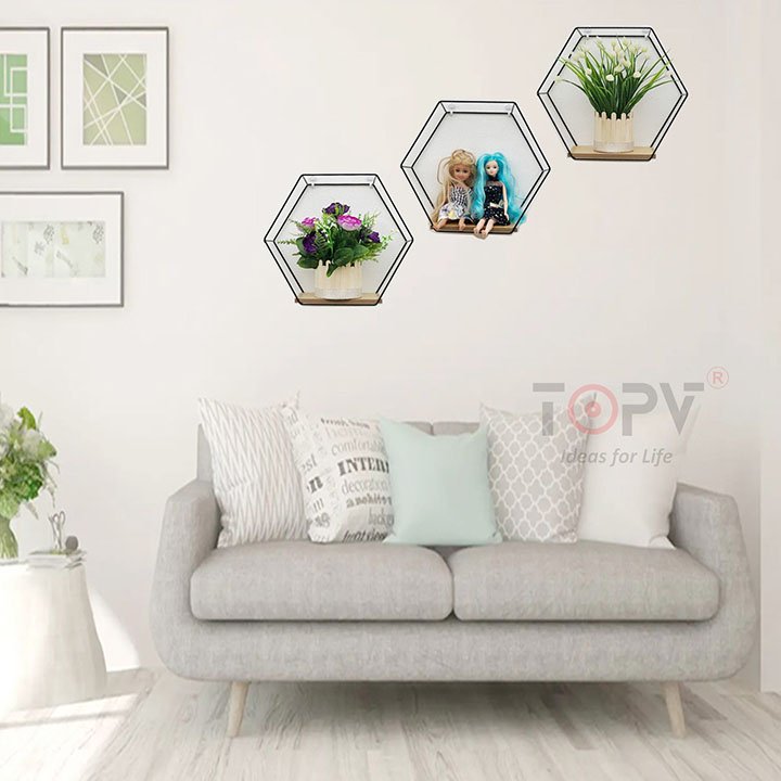 Kệ sắt trang trí phòng khách