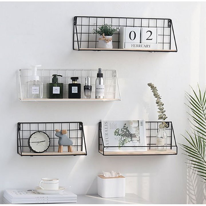 kệ sắt trang trí treo tường